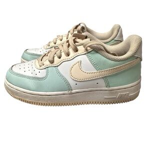 Nike Force 1 TD Emerald Rise Guava Ice Sneakers Mint Green Cream Child Size 12